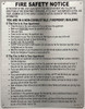 FD HPD LOBBY: FIRE SAFETY NOTICE - FIRE PROOF SIGNS