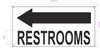 FD RESTROOM LEFT ARROW SIGN