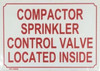 Compactor Sprinkler Control Valve Located Inside  Hpd Sign