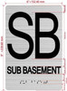 FD FLOOR NUMBER SIGN WITH RAISED LETTERS THE PARK AVE LINE (SUB BASEMENT)