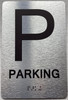FLOOR NUMBER COMPLIANCE SIGN WITH RAISED LETTERS THE PARK AVE LINE (PARKING)