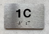 FD APT NUMBER 1C SIGN-UNIT NUMBER SIGN WITH RAISED LETTERS