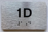 HPD APT NUMBER 1D SIGN-UNIT NUMBER SIGN WITH RAISED LETTERS