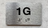 APT NUMBER 1G SAFETY SIGN-UNIT NUMBER SAFETY SIGN WITH RAISED LETTERS