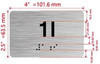 FD APT NUMBER 1I SIGN-UNIT NUMBER SIGN WITH RAISED LETTERS