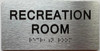 RECREATION ROOM SIGN WITH RAISED LETTERS THE PARK AVE LINE