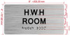NYC HWH ROOM SIGN / HOT WATER HEATER ROOM SIGN WITH RAISED LETTERS