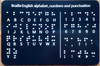 BRAILLE ALPHABET & WORDS BOARD WITH STURDY RAISED DOTS