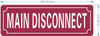 FD MAIN DISCONNECT SIGN
