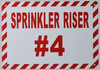 Sprinkler Riser #4  Sign