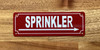 SPRINKLER RIGHT ARROW COMPLIANCE SIGN