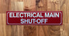 ELECTRICAL MAIN SHUT OFF COMPLIANCE SIGN