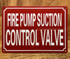NYC FIRE PUMP SUCTION CONTROL VALVE SIGN
