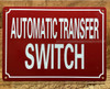 NYC AUTOMATIC TRANSFER SWITCH SIGN