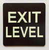 ELEVATOR FLOOR NUMBER THE LEXINGTON AVE LINE (EXIT LEVEL) SAFETY SIGN