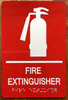 FD FIRE EXTINGUISHER SIGN WITH RAISED LETTERS