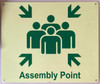 HPD ALUMINUM ASSEMBLY POINT SIGN