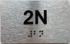 APT NUMBER 2N SIGN-UNIT NUMBER SIGN WITH RAISED LETTERS