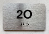HPD APT NUMBER 2O SIGN-UNIT NUMBER SIGN WITH RAISED LETTERS