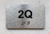 NYC APT NUMBER 2Q SIGN-UNIT NUMBER SIGN WITH RAISED LETTERS