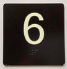 NYC ELEVATOR FLOOR NUMBER THE LEXINGTON AVE LINE (6TH FLOOR) SIGN