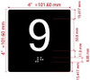 FD ELEVATOR FLOOR NUMBER THE LEXINGTON AVE LINE (9TH FLOOR) SIGN