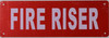 FIRE Riser  Sign FIRE Riser  Sign