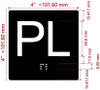 ELEVATOR FLOOR NUMBER THE LEXINGTON AVE LINE (PL-PARKING LEVEL) SAFETY SIGN