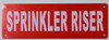 Sprinkler Riser Signage Sprinkler Riser Signage