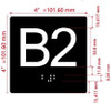 ELEVATOR FLOOR NUMBER THE LEXINGTON AVE LINE (B2- BASEMENT 2) SAFETY SIGN