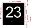 NYC ELEVATOR FLOOR NUMBER THE LEXINGTON AVE LINE (23RD FLOOR) SIGN