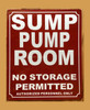 NYC SUMP PUMP ROOM SIGN