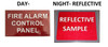 FIRE Alarm Control Panel  - Reflective !!!  Fire Department Sign FIRE Alarm Control Panel  - Reflective !!!  Fire Department Sign
