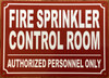FIRE SPRINKLER CONTROL ROOM SIGN