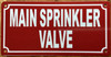 MAIN SPRINKLER VALVE SAFETY SIGN