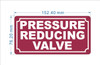 PRESSURE REDUCING VALVE COMPLIANCE SIGN