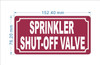FD SPRINKLER SHUT OFF VALVE SIGN