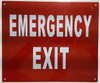 EMERGENCY EXIT  -  Signage