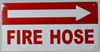 FIRE Hose Right Arrow   Fire Department Sign FIRE Hose Right Arrow   Fire Department Sign