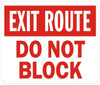 EXIT ROUTE DO NOT BLOCK SIGN -Reflective !!! EXIT ROUTE DO NOT BLOCK SIGN -Reflective !!!