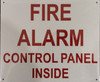 FIRE Alarm Control Panel Inside  -  Signage