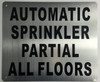 Automatic Sprinkler Partial All Floors Sign Automatic Sprinkler Partial All Floors Sign