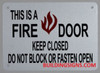 This is A FIRE Door Keep Closed Compliance Sign This is A FIRE Door Keep Closed Compliance Sign
