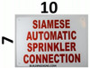 Automatic Sprinkler Connection - Reflective !!!  Fire Department Sign Automatic Sprinkler Connection - Reflective !!!  Fire Department Sign