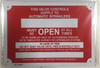 Drain - Must Be Open at All Times, in Case of Fire Do Not, Fire Sprinkler , 10" x 7"  Hpd Sign