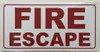 Fire Escape   Fire Department Sign Fire Escape   Fire Department Sign