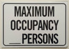 Maximum Occupancy Persons   Sign Maximum Occupancy Persons   Sign