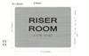 Riser Room  Braille  with Raised Tactile Graphics and Letters  - Fire Department Sign Riser Room  Braille  with Raised Tactile Graphics and Letters  - Fire Department Sign