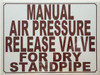 Manual AIR Release Valve   Signage
