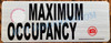 MAXIMUM OCCUPANCY SIGN- BRUSHED ALUMINUM